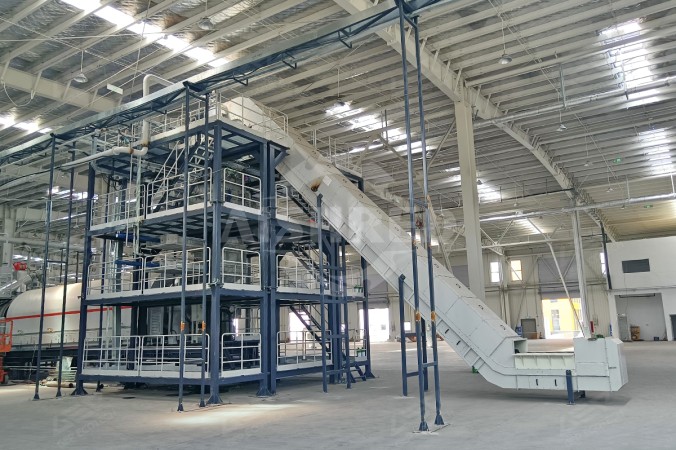 Máy nghiền bốn trục cho dự án tái chế pin lithium tại Hà Nam, Trung Quốc