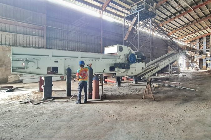 Drum Chipper cho Dự án tái chế vỏ dừa ở Philippines