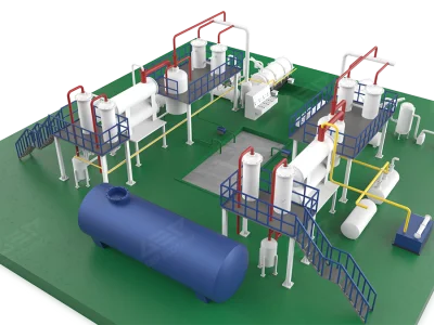 Nhà máy nhiệt phân lốp xe theo mẻ | Máy tái chế lốp thải thành dầu cho quy mô nhỏ