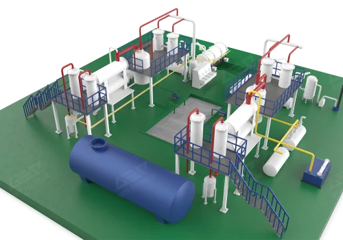 Nhà máy nhiệt phân lốp xe theo mẻ | Máy tái chế lốp thải thành dầu cho quy mô nhỏ
