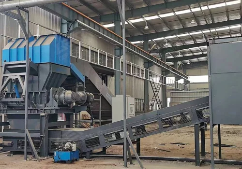 Máy nghiền thùng nhựa hóa chất – Giải pháp trục đôi hạng nặng cho chất thải nhựa công nghiệp